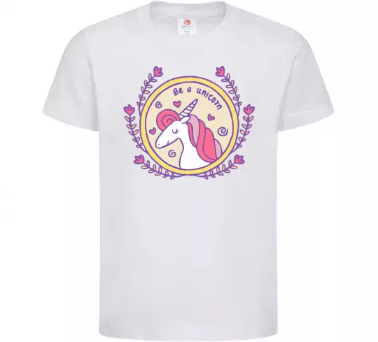 Дитяча футболка Be a unicorn Білий фото