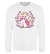 Свитшот Be a unicorn Белый фото