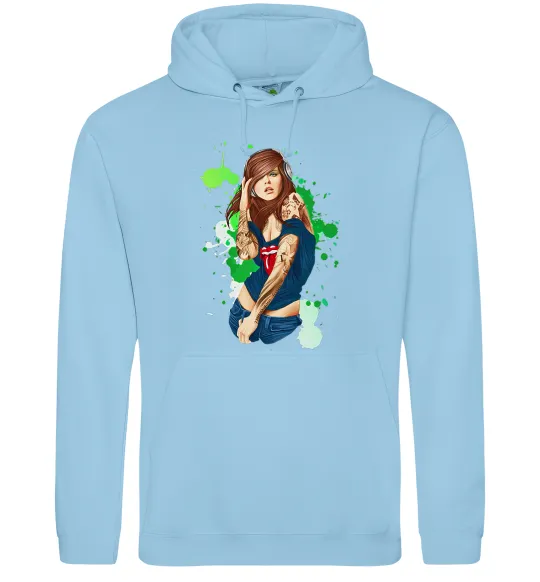 Мужская толстовка (худи) Swag baby Голубой фото