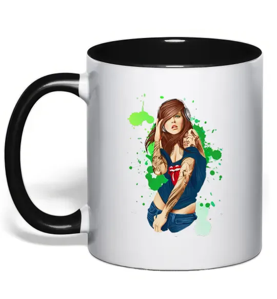 Чашка с цветной ручкой Swag baby Черный фото