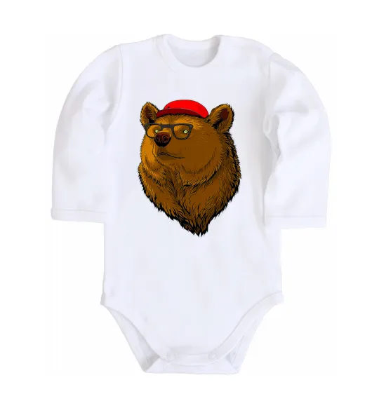 Дитячий бодік Swag bear Білий фото
