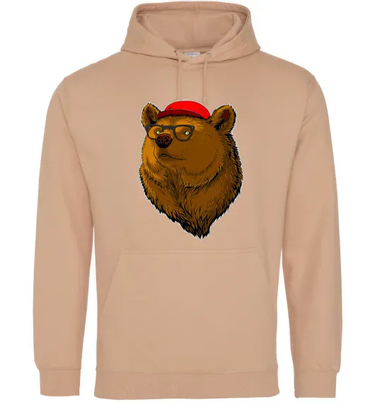Женская толстовка (худи) Swag bear Песочный фото