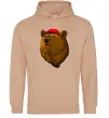 Женская толстовка (худи) Swag bear Песочный фото