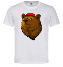 Мужская футболка Swag bear Белый фото