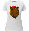 Женская премиум футболка Swag bear Белый фото