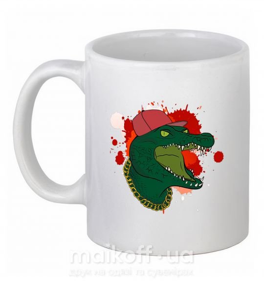 Чашка керамическая Crocodile swag Белый фото