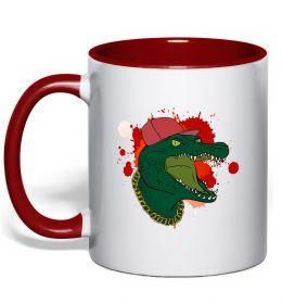 Чашка з кольоровою ручкою Crocodile swag Чашка з кольоровою ручкою Crocodile swag