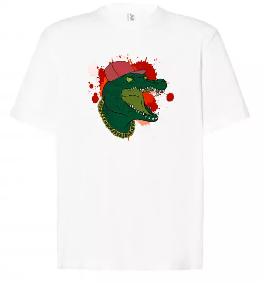 Футболка Оверсайз Crocodile swag Білий фото