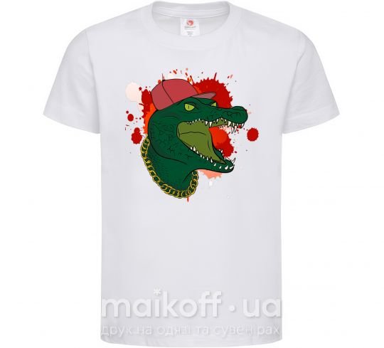 Дитяча футболка Crocodile swag Білий фото