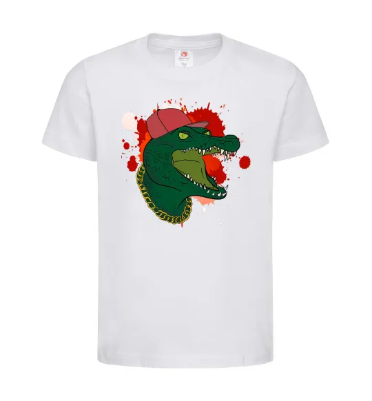 Дитяча футболка Crocodile swag Білий фото