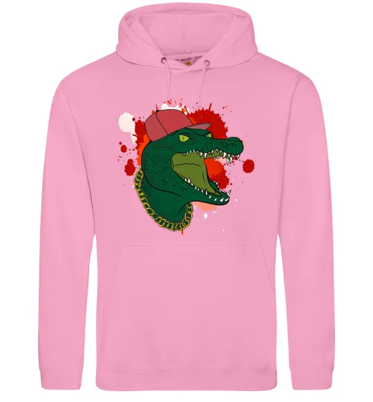 Женская толстовка (худи) Crocodile swag Розовый фото