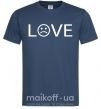 Мужская футболка Love sad Темно-синий фото
