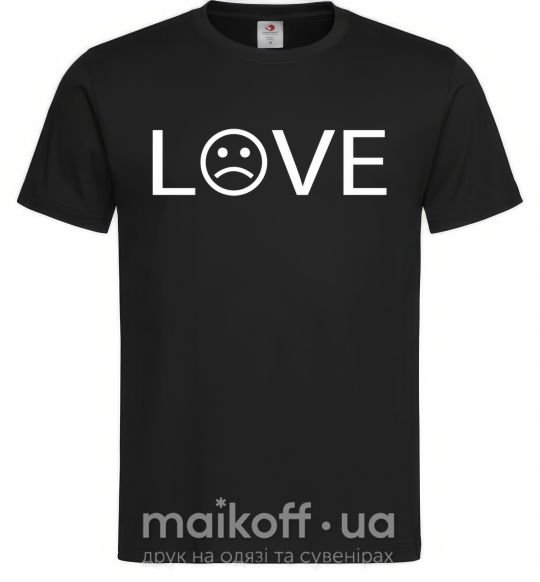 Мужская футболка Love sad Черный фото
