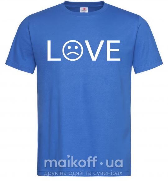Чоловіча футболка Love sad Яскраво-синій фото