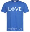 Чоловіча футболка Love sad Яскраво-синій фото