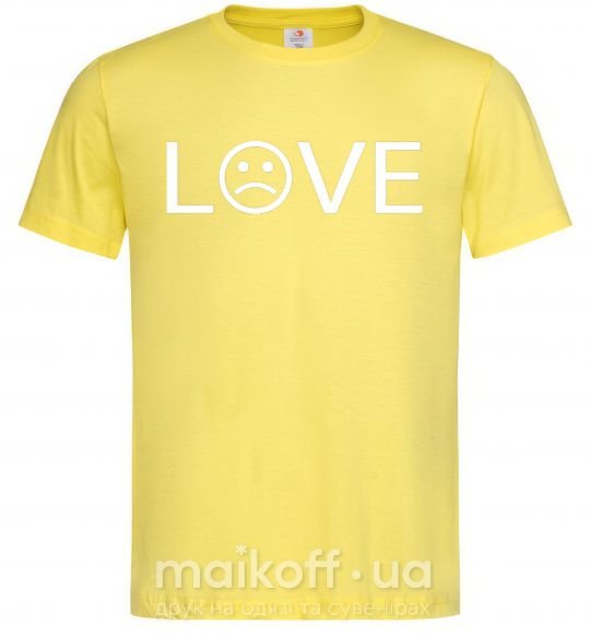 Чоловіча футболка Love sad Лимонний фото