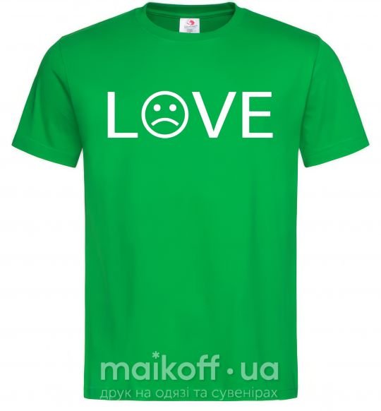 Мужская футболка Love sad Зеленый фото