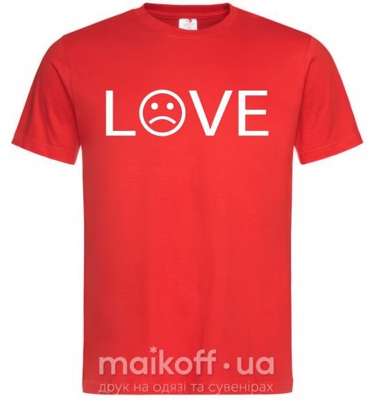 Мужская футболка Love sad Красный фото