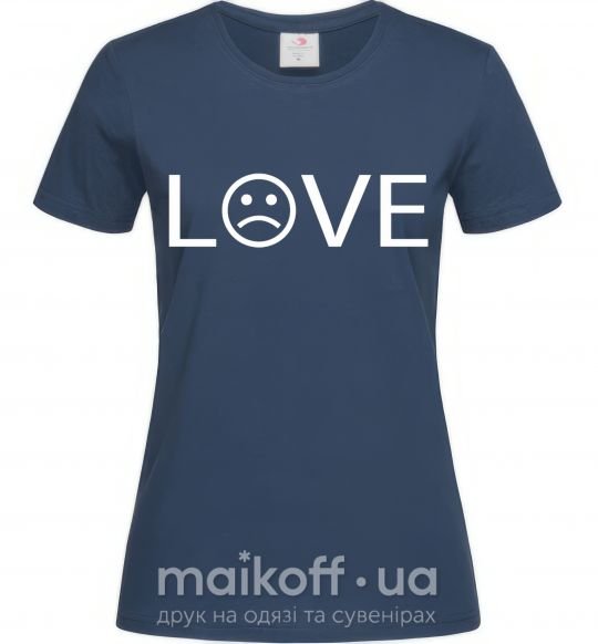 Женская футболка Love sad Темно-синий фото