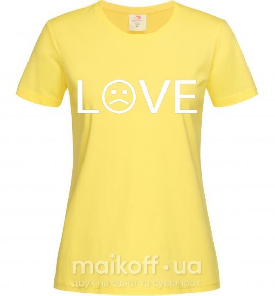 Женская футболка Love sad Лимонный фото