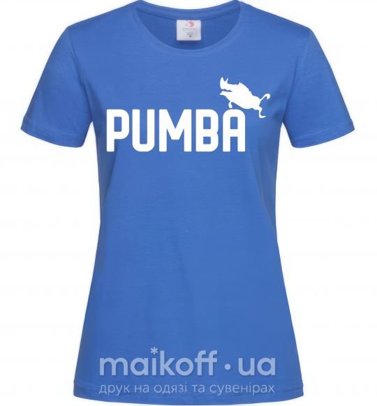 Жіноча футболка Pumba jump Яскраво-синій фото