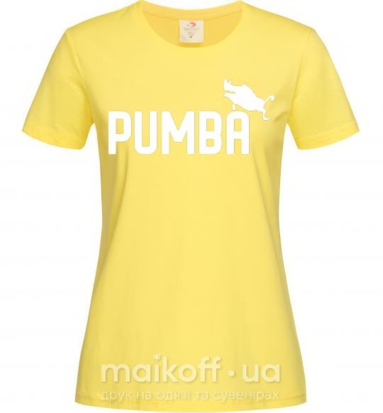 Женская футболка Pumba jump Лимонный фото