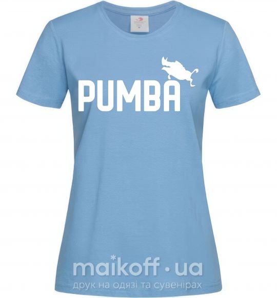 Жіноча футболка Pumba jump Блакитний фото