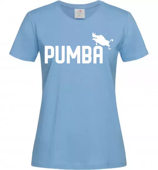 Жіноча футболка Pumba jump Блакитний фото