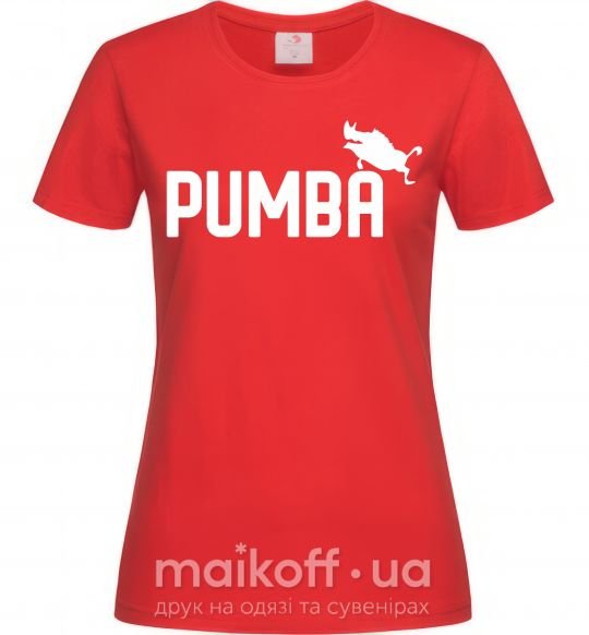 Жіноча футболка Pumba jump Червоний фото