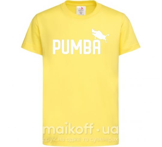 Дитяча футболка Pumba jump Лимонний фото
