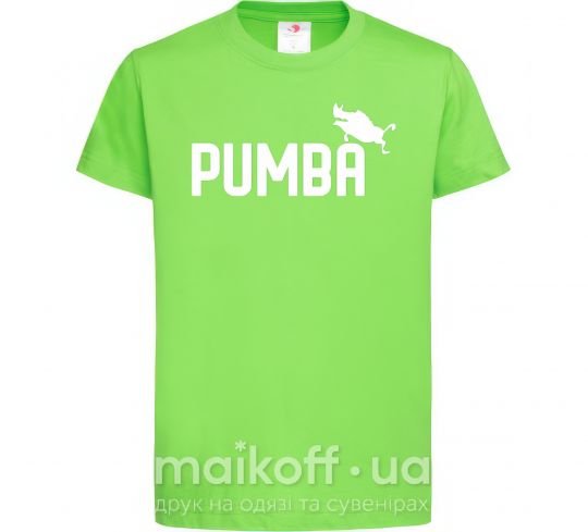 Детская футболка Pumba jump Лаймовый фото