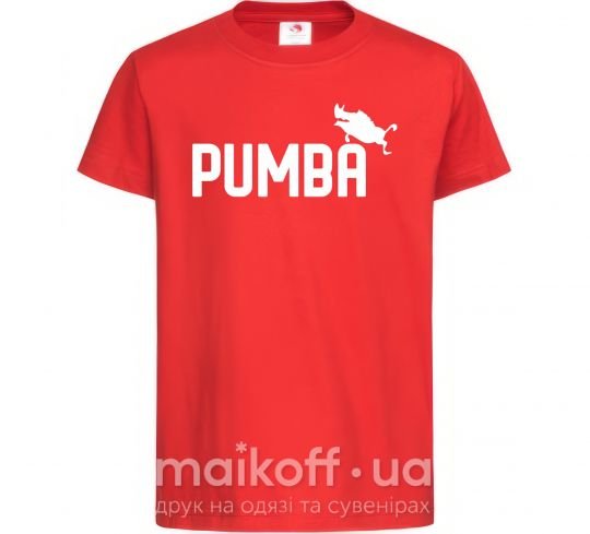 Детская футболка Pumba jump Красный фото