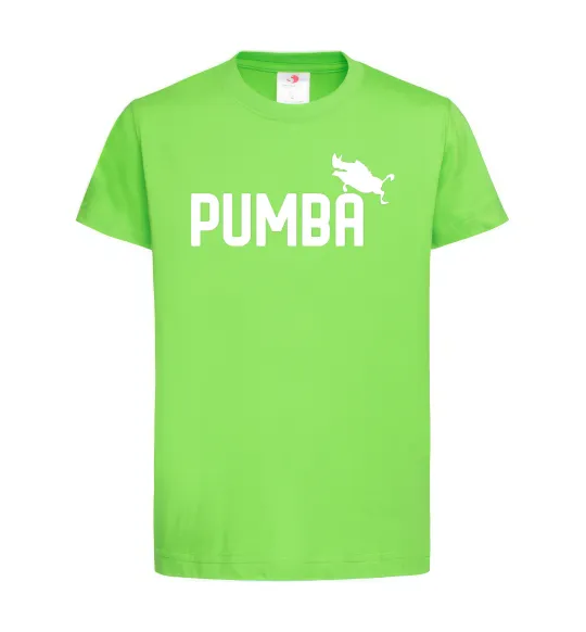 Дитяча футболка Pumba jump Лаймовий фото