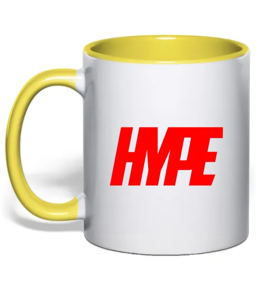 Чашка з кольоровою ручкою Hype Лимонний фото