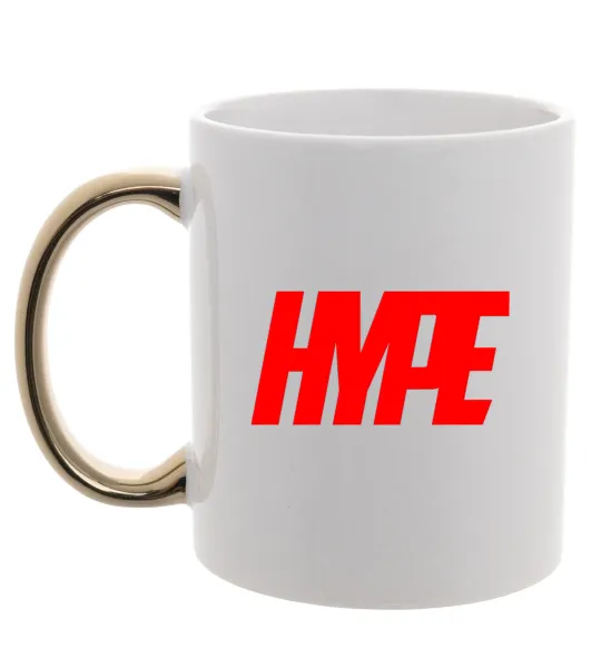 Чашка с цветной ручкой Hype Золото фото