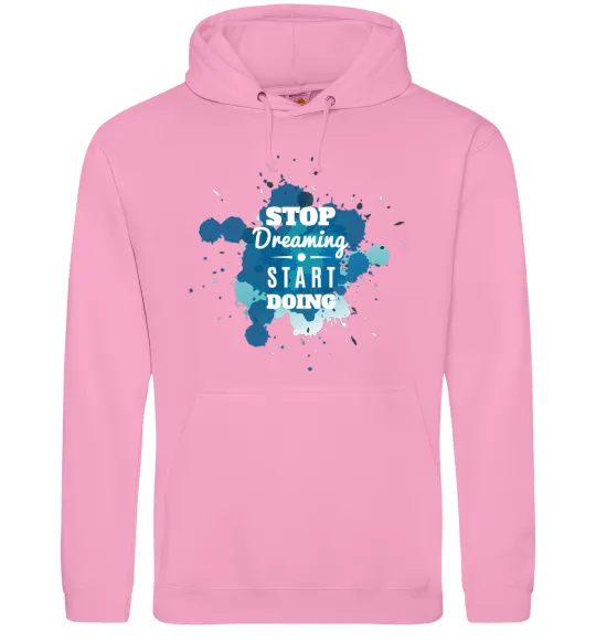 Чоловіча толстовка (худі) Stop dreaming start doing Рожевий фото