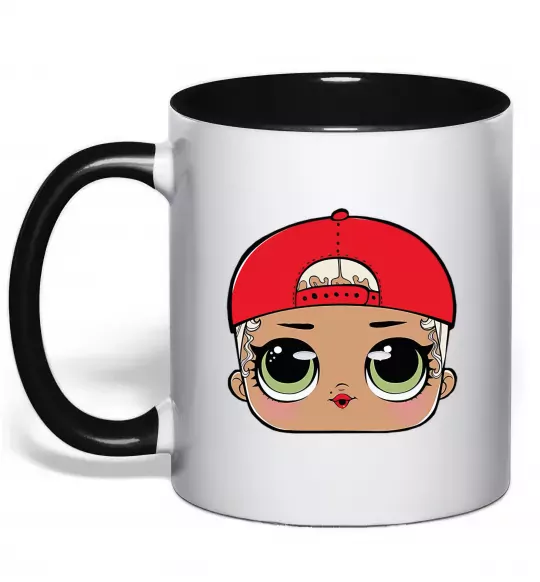 Чашка с цветной ручкой Lol swag Черный фото