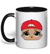 Чашка с цветной ручкой Lol swag Черный фото