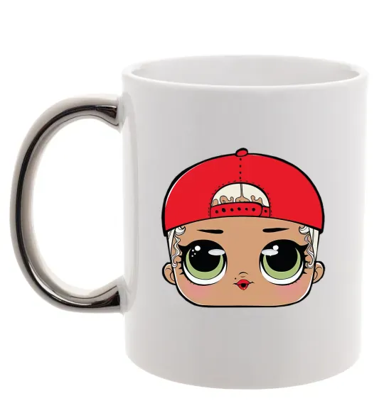 Чашка с цветной ручкой Lol swag Серебро фото