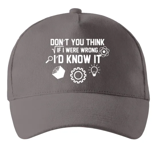 Кепка If i were wrong i'd know it Сірий фото