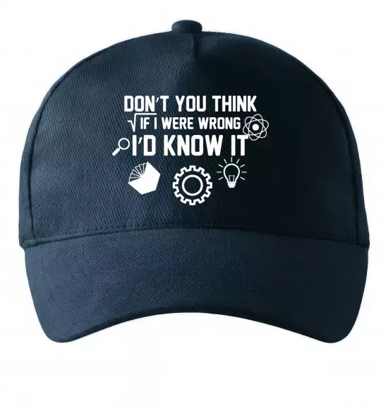 Кепка If i were wrong i'd know it Темно-синий фото