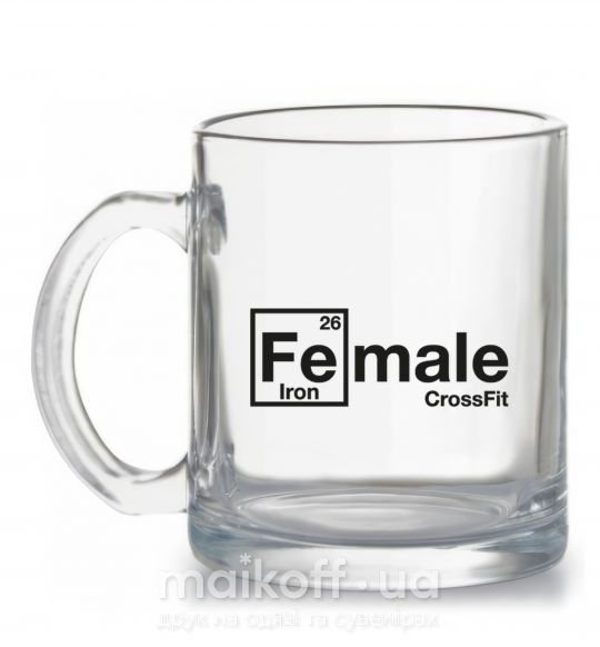 Чашка стеклянная Iron crossfit Прозрачный фото
