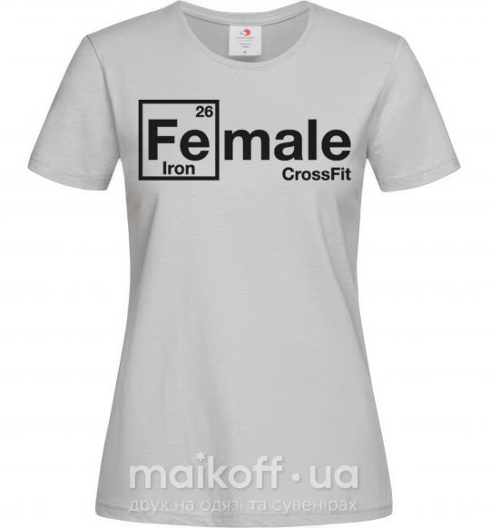Женская футболка Iron crossfit Серый фото