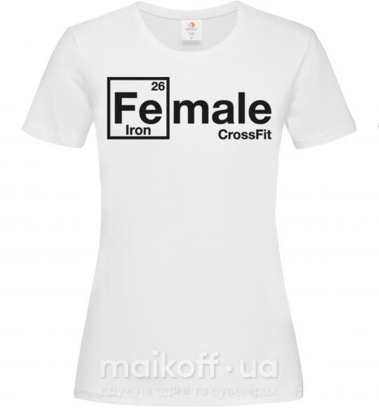 Жіноча футболка Iron crossfit Білий фото
