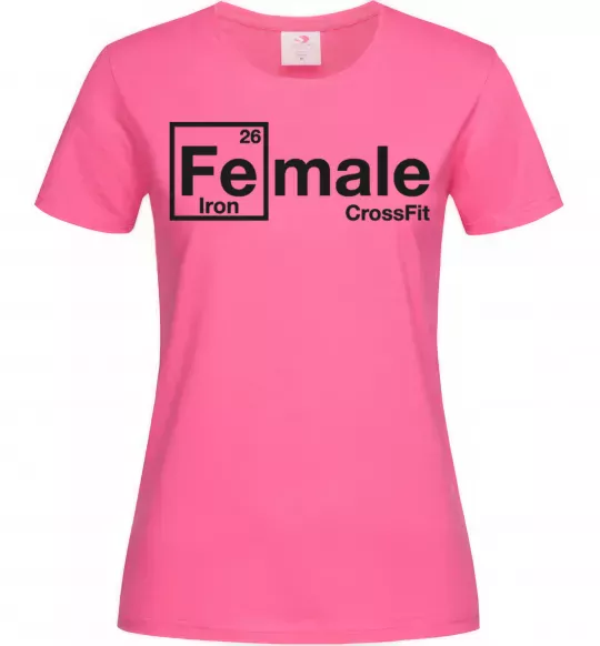 Женская футболка Iron crossfit Ярко-розовый фото