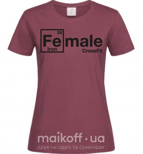 Женская футболка Iron crossfit Бордовый фото