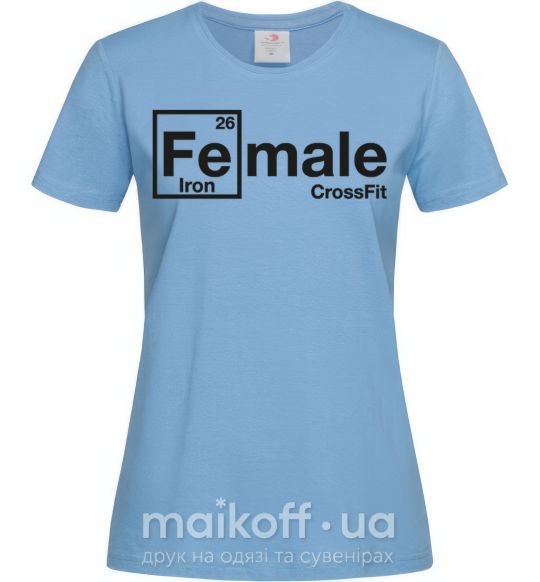 Жіноча футболка Iron crossfit Блакитний фото