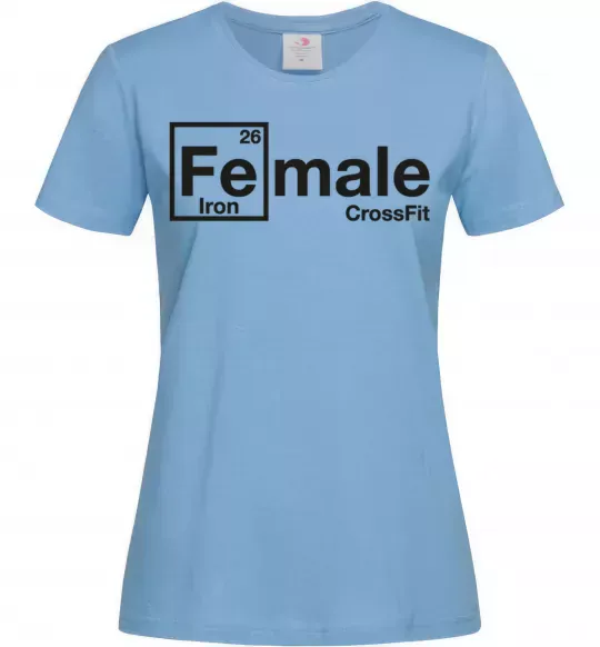 Женская футболка Iron crossfit Голубой фото