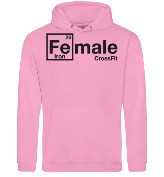 Женская толстовка (худи) Iron crossfit Розовый фото