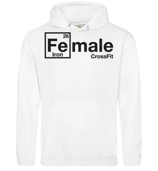 Жіноча толстовка (худі) Iron crossfit Білий фото